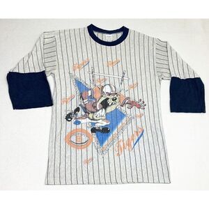 Vintage Taz Clemson University T-Shirt XL Football Pin Stripe Looney Tunes